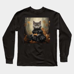 Goth Cat Long Sleeve T-Shirt